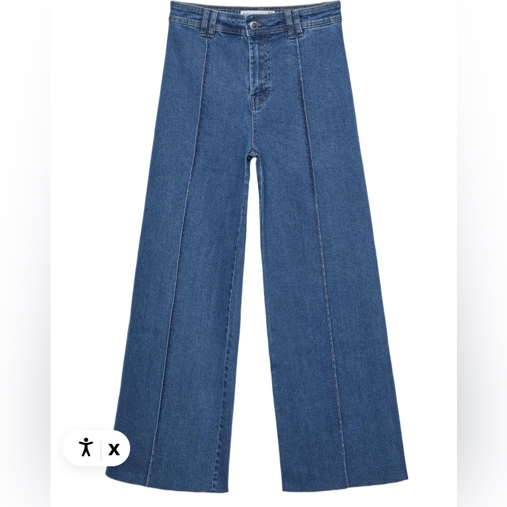 Stradivarius Classic Blue Wide-Leg Jeans